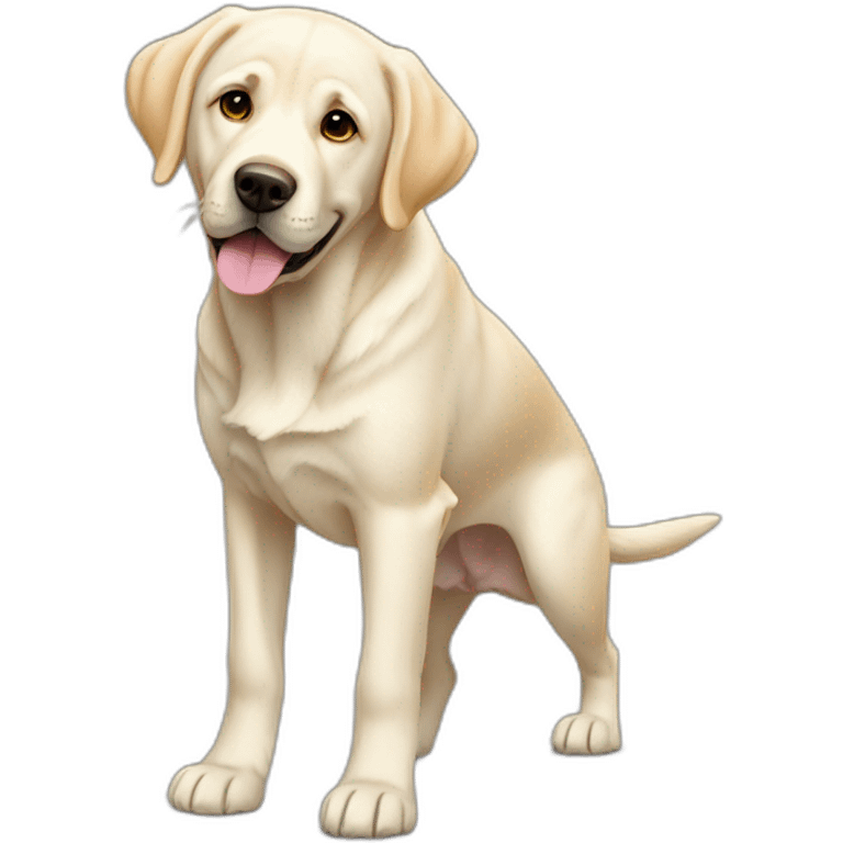 Labrador Retriever white full body emoji