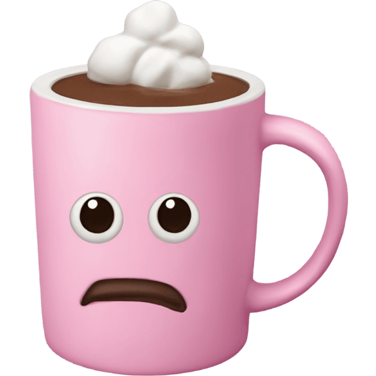 pink mug hot chocolate  emoji