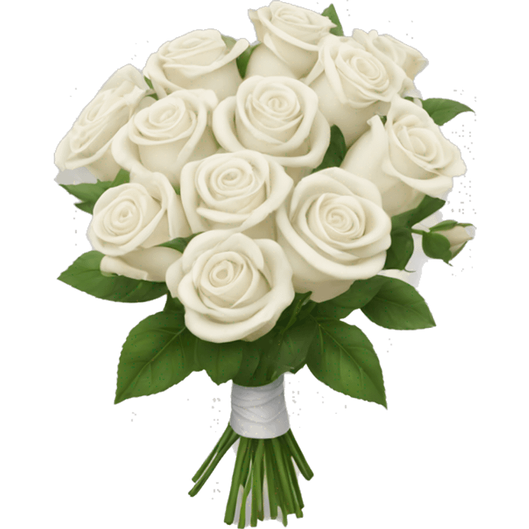 bouquet of white roses emoji