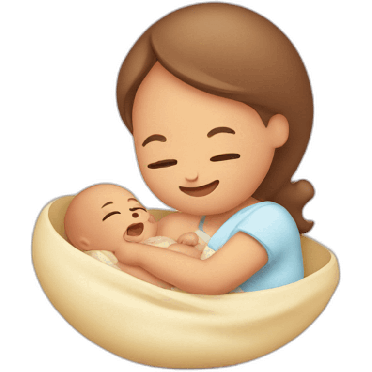 Newborn baby eat breastfeeding  emoji