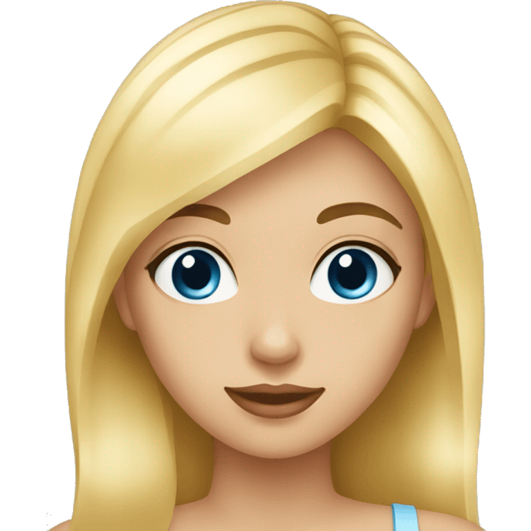 Fille blonde yeux bleus  emoji