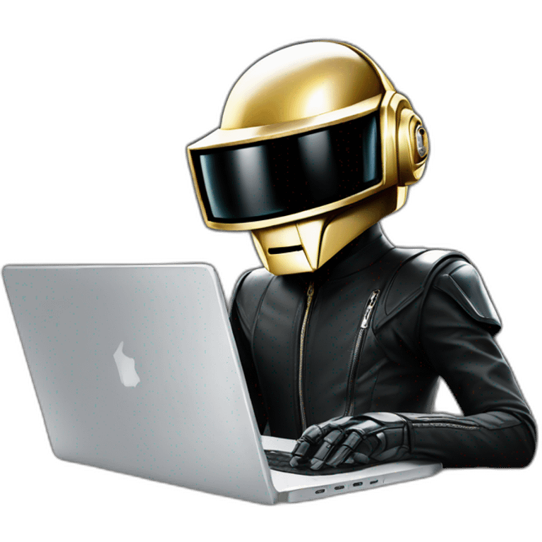 daft punk with laptop emoji