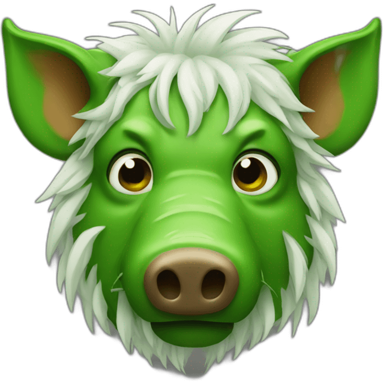 toxic green boar emoji