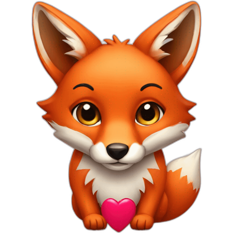 Fox with heart emoji