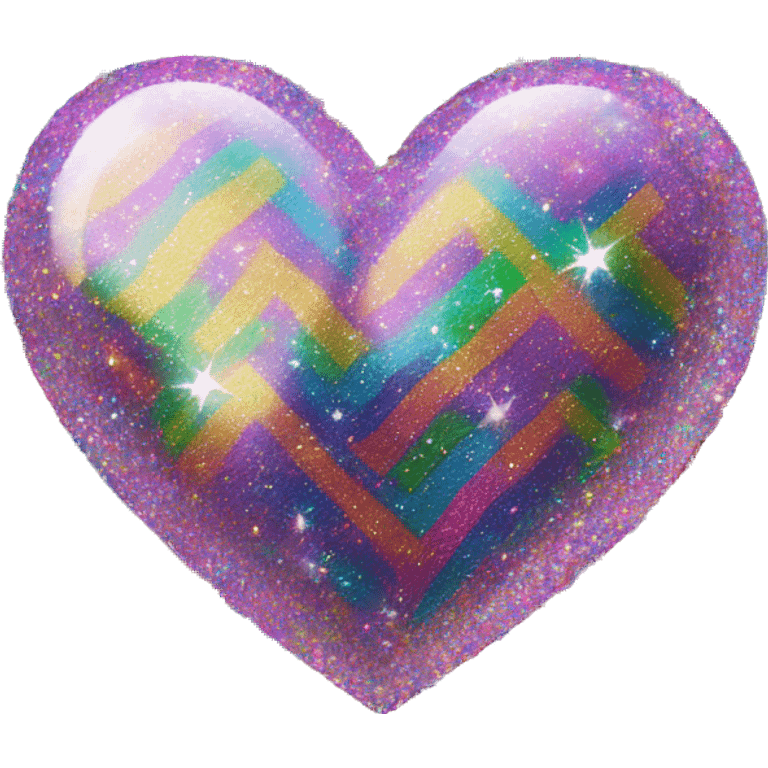 lisa frank glitter heart emoji