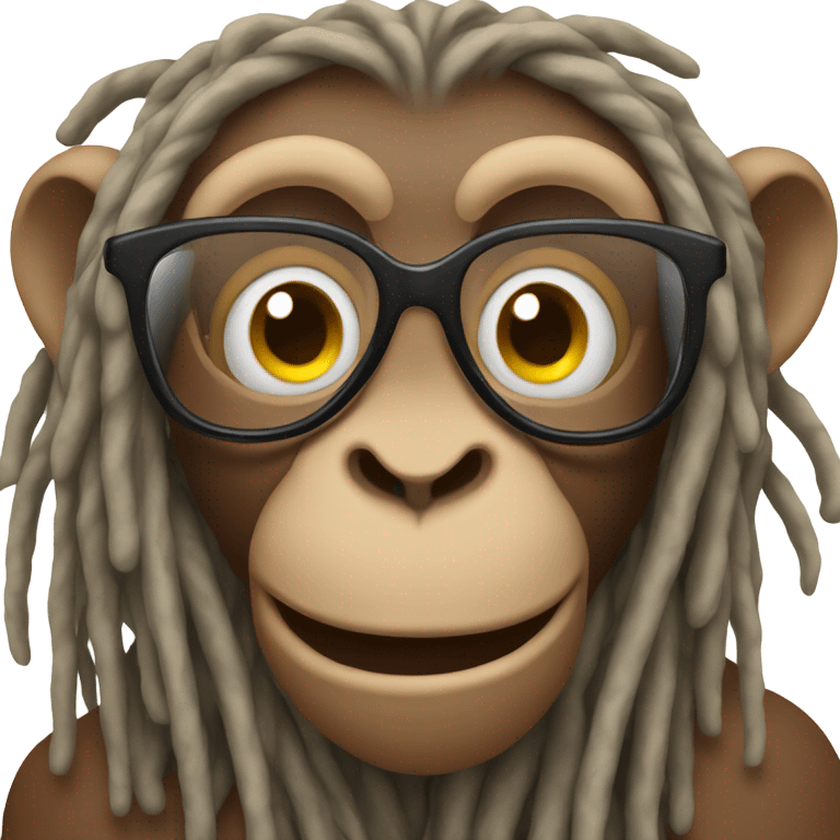 monkey with glasses and dreads emoji