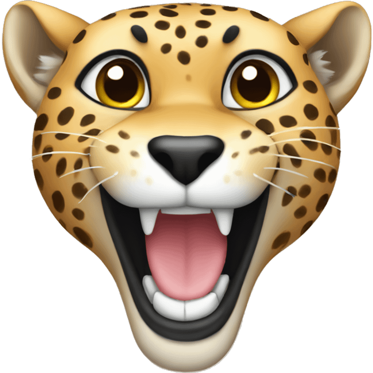 smiling cheetah emoji