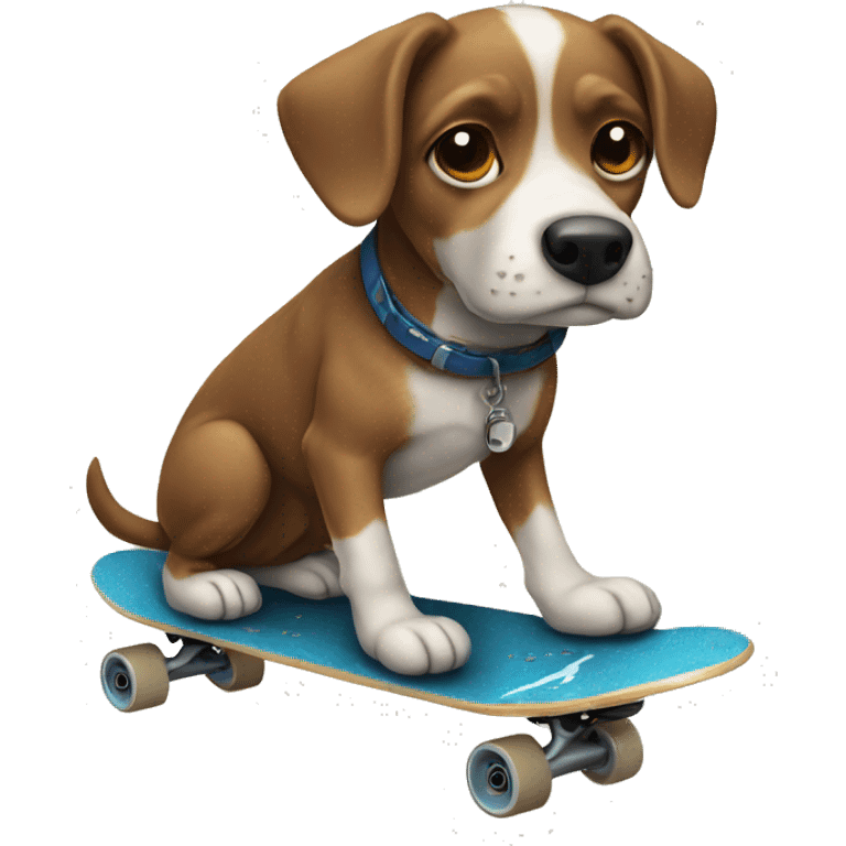 Perro en skate  emoji