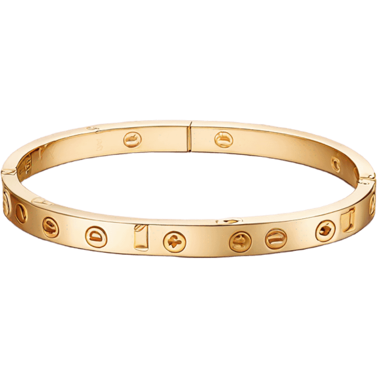 cartier love bracelet gold emoji