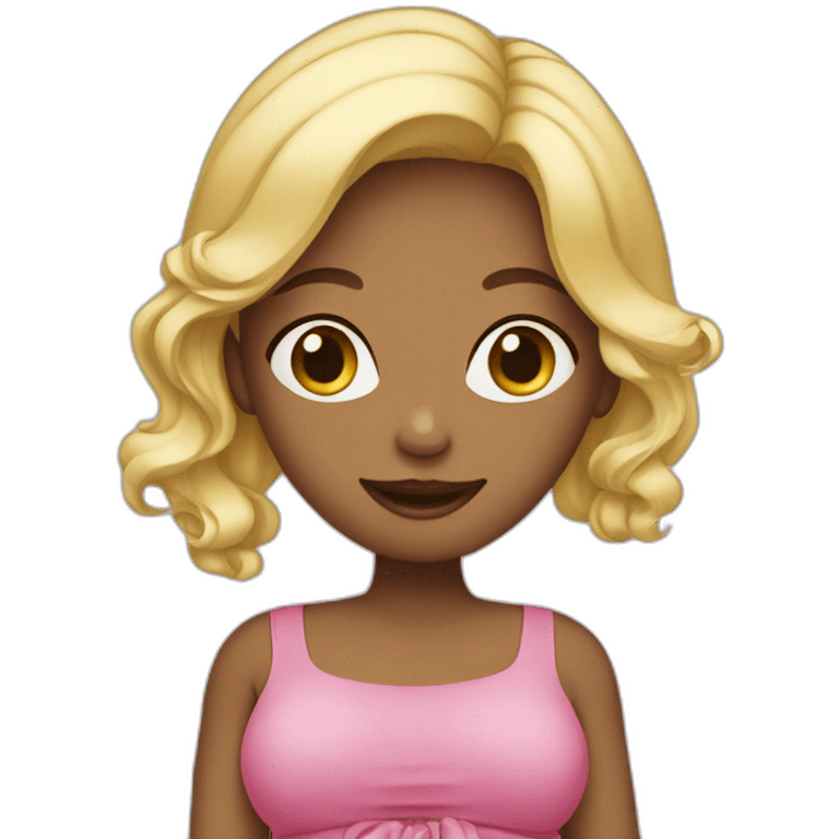 Blond pregnant Woman has Birthday emoji