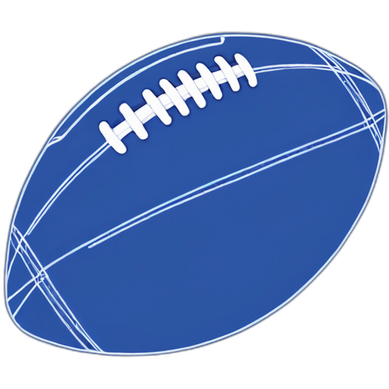 Blueprint outline of an American football ball emoji