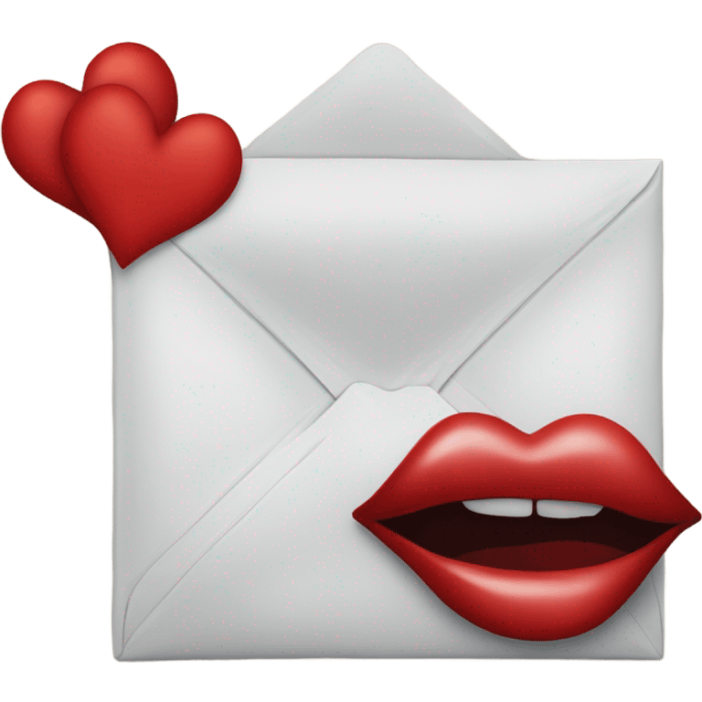 Valentine Letter with Kiss emoji