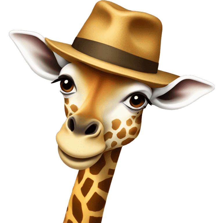 Girrafe wearing a hat emoji