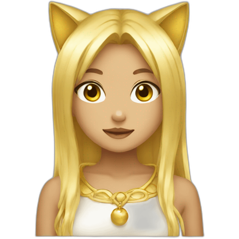 gold neko girl emoji