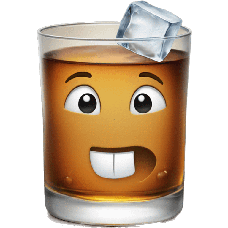 Whiskey with ice emoji