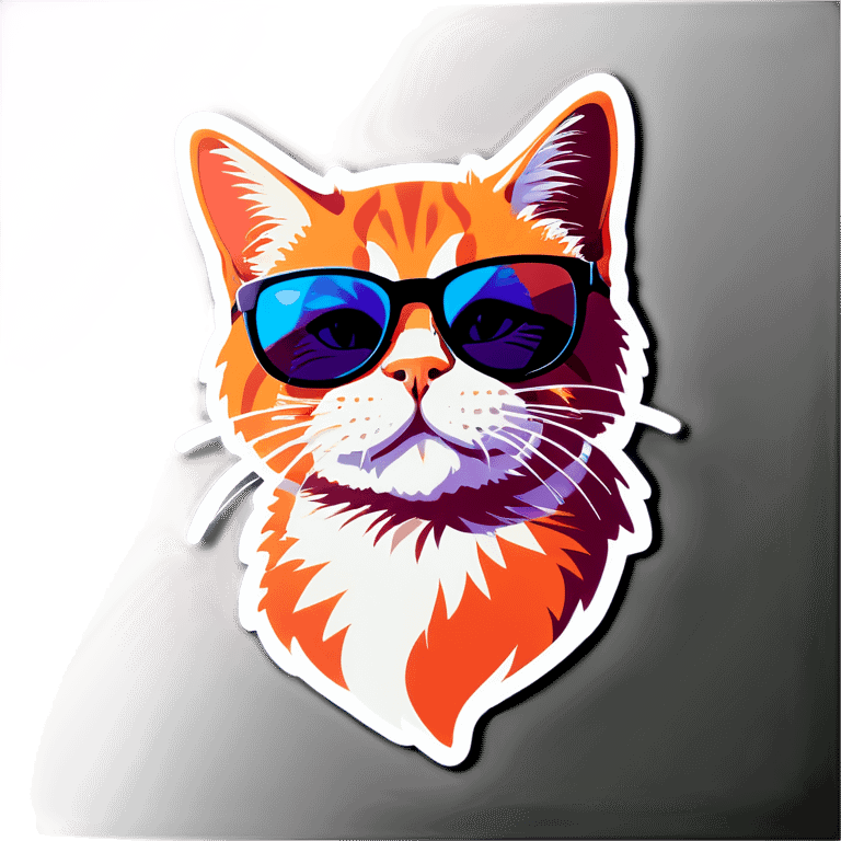 Cat with sunglasses emoji