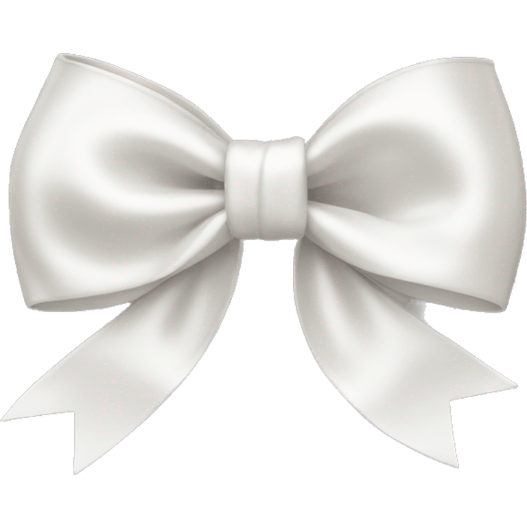 white satin bow emoji