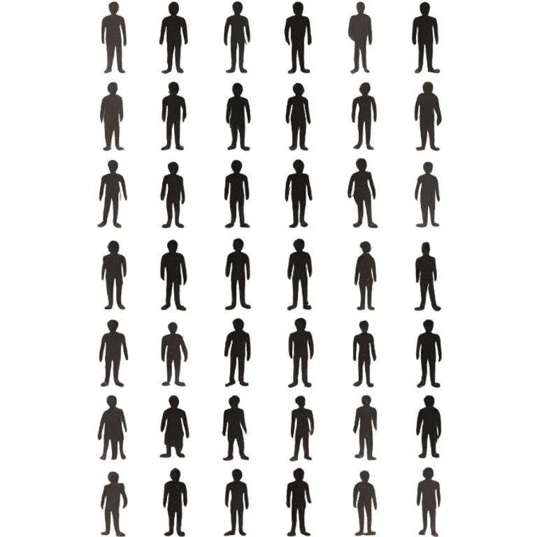 Minimalist human silhouettes, a standing person.
 emoji