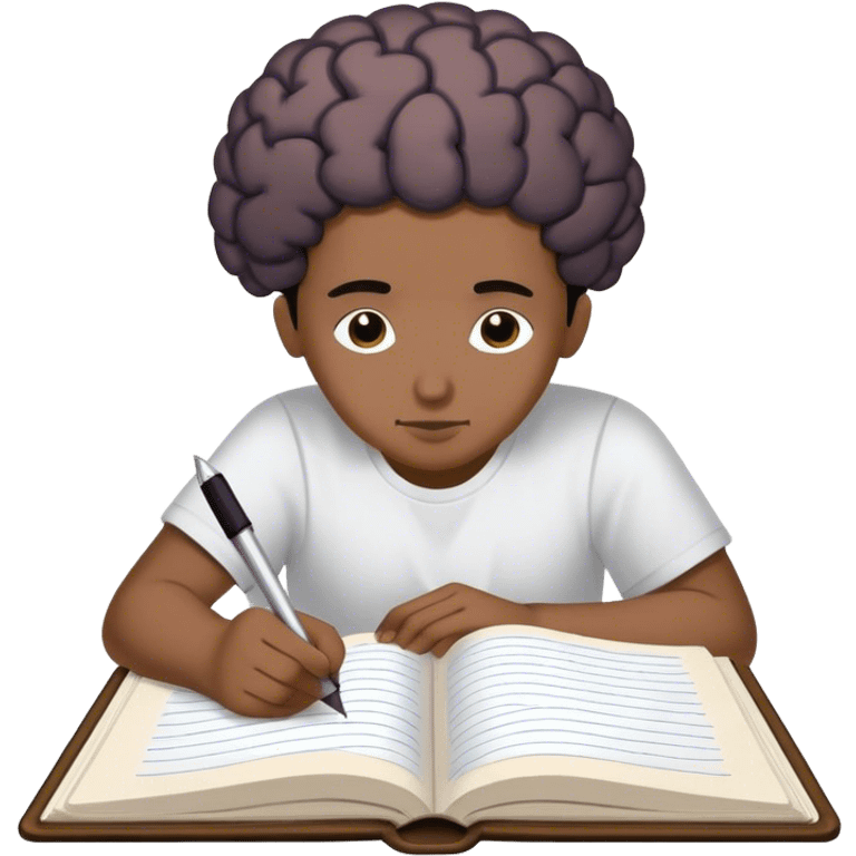 A BRAIN DUMP IN A JOURNAL emoji