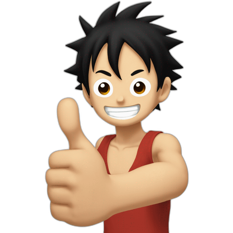 Luffy thumbs up emoji