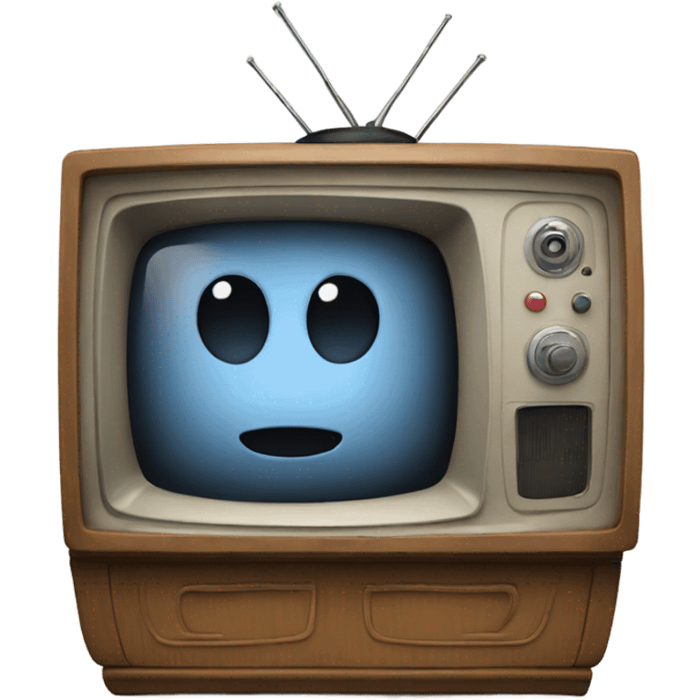 A tv with a face emoji