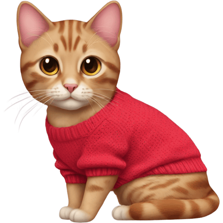 Cat wearing strawberry jumper  emoji