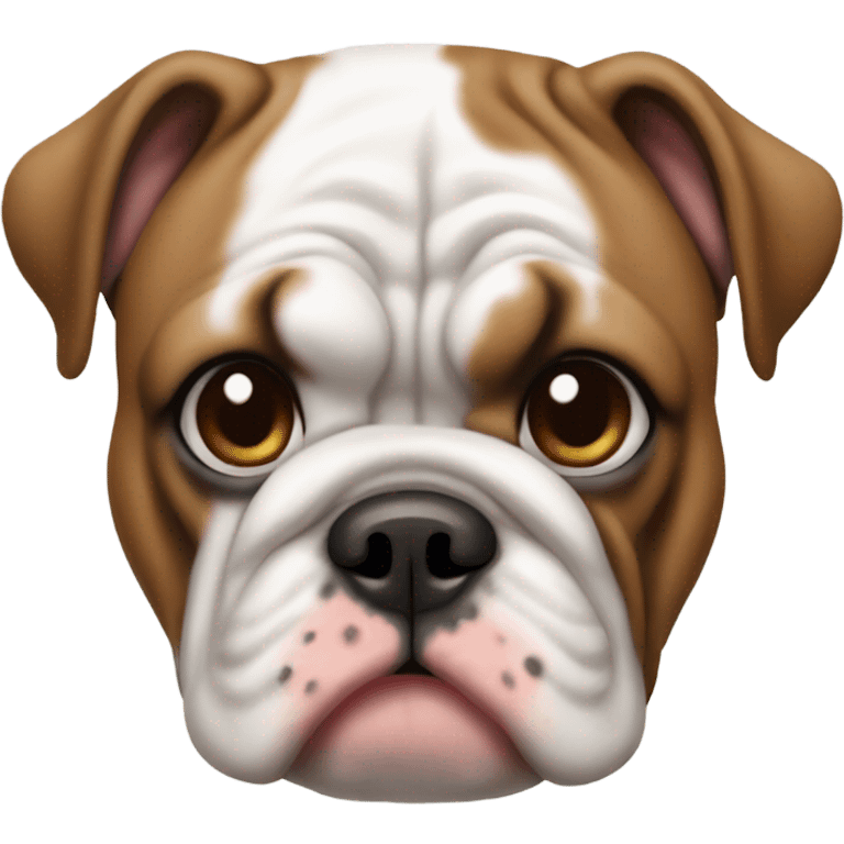 English bulldog white and brown  emoji