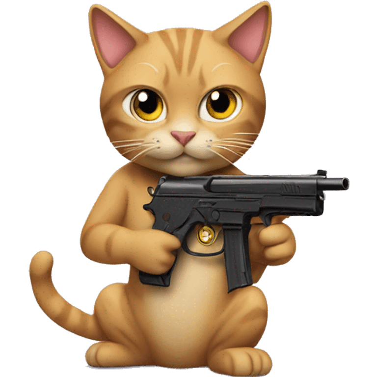 cat with gun emoji