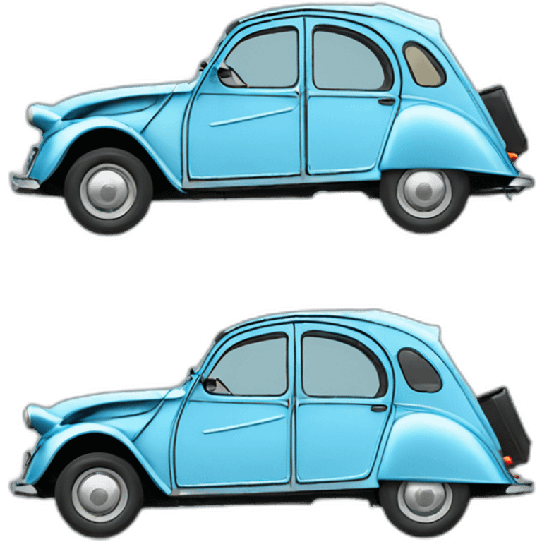 Voiture 2CV bleu emoji