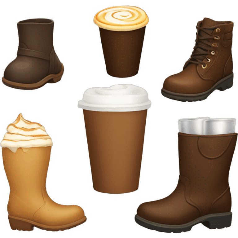 Botas cafés emoji