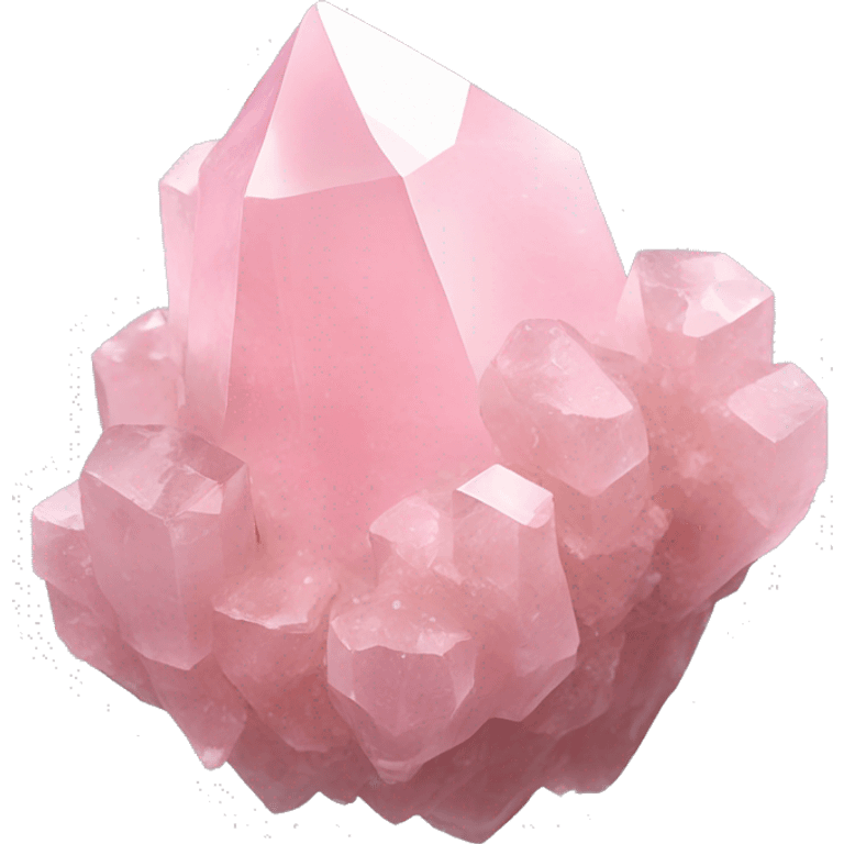 Light pink quartz crystal cluster  emoji