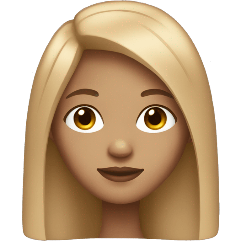 Light skinned girl with straight light brown hair emoji