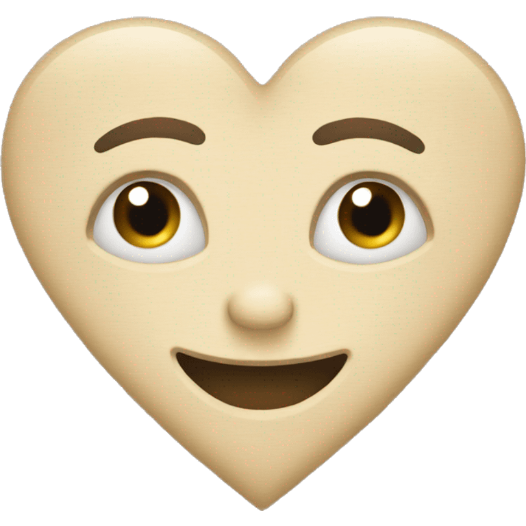 Beige Heart Emoji  emoji