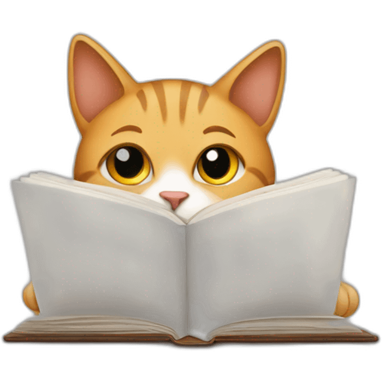 A cat reader  emoji