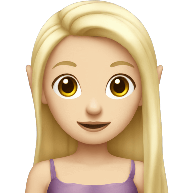 withe skin elf girl with blonde hair emoji