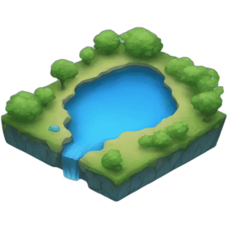 blue pond emoji