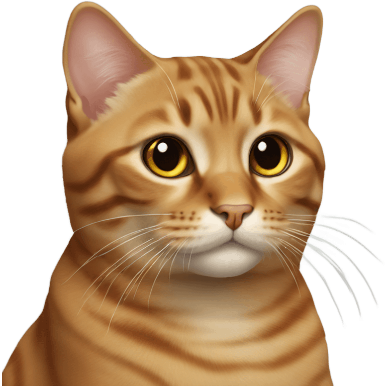 Realistic cat brown laying  emoji