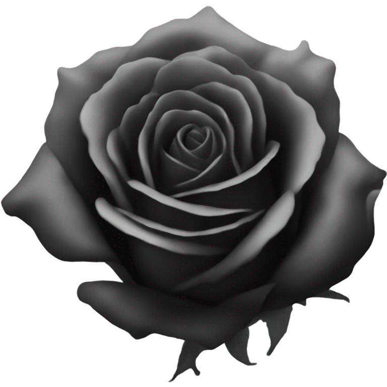 Black Blurred Rose emoji