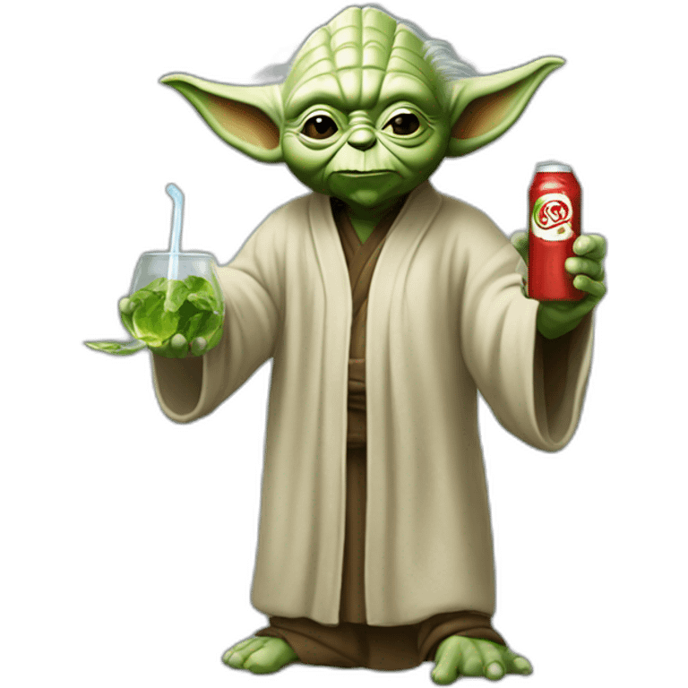 Yoda qui boit du coca emoji