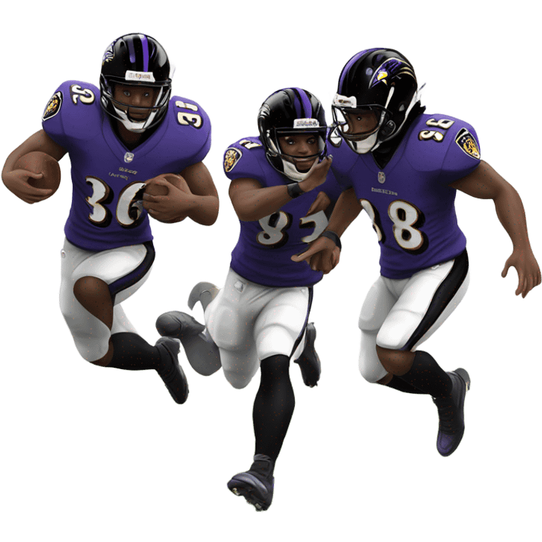 Ravens scoring a touchdown emoji