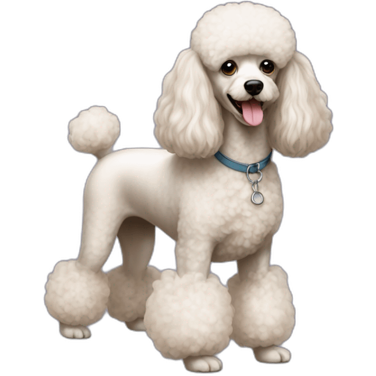 Dog poodle standart full-height emoji