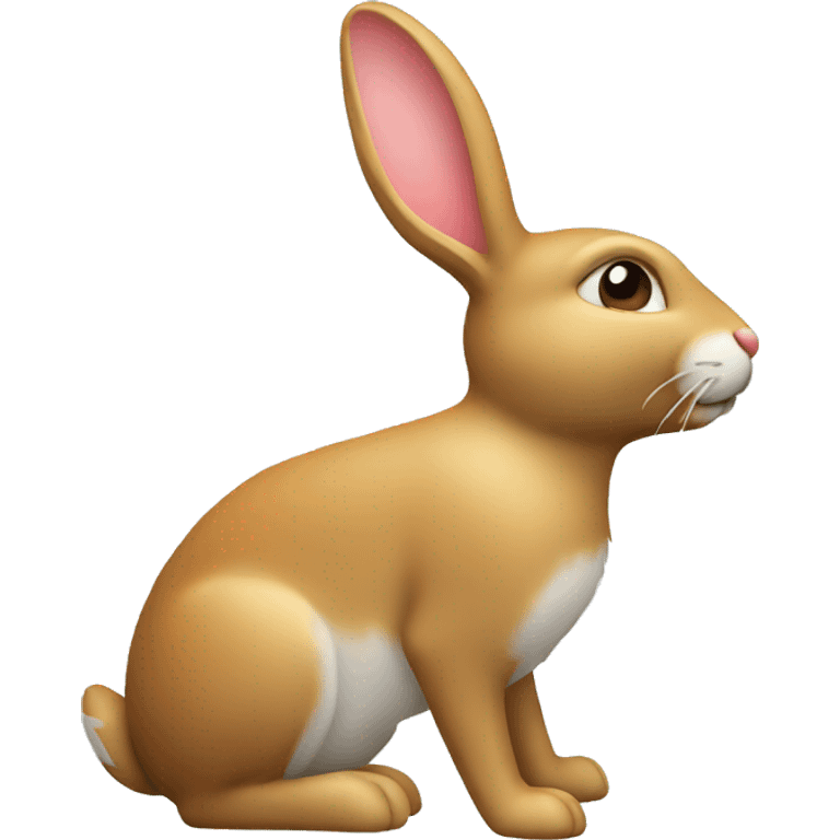 3d rabit in profile emoji