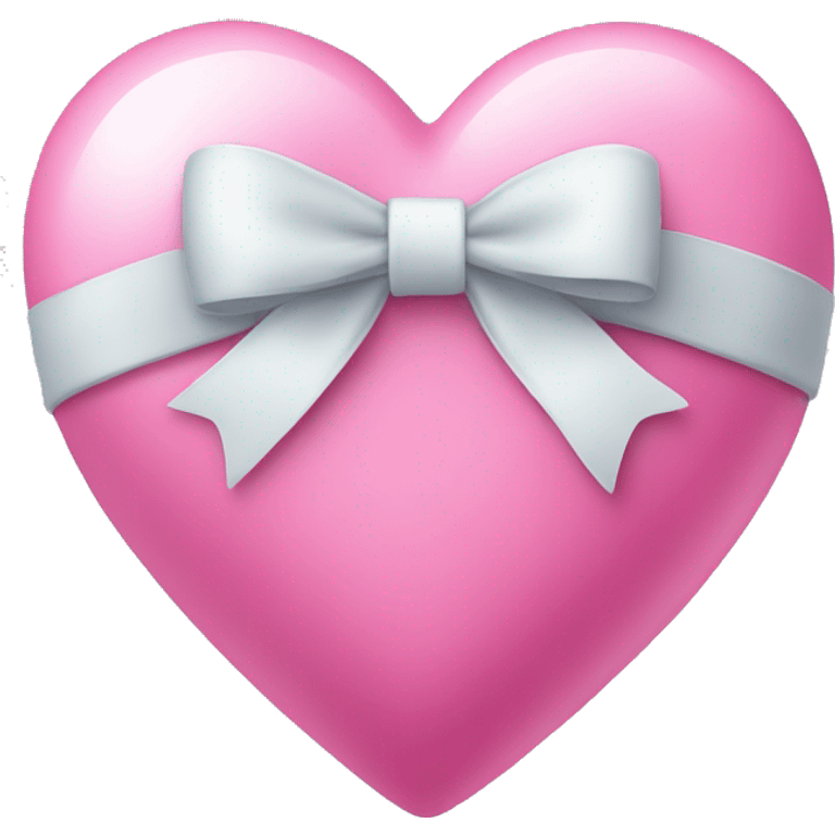 Pink heart with bow emoji