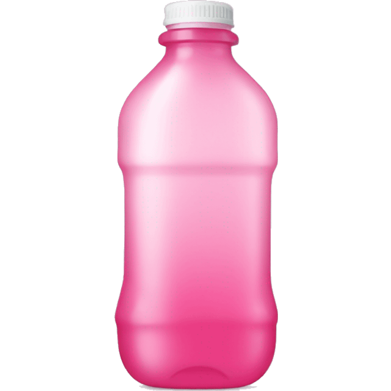 plastic bottle with crystaline pink liquid emoji