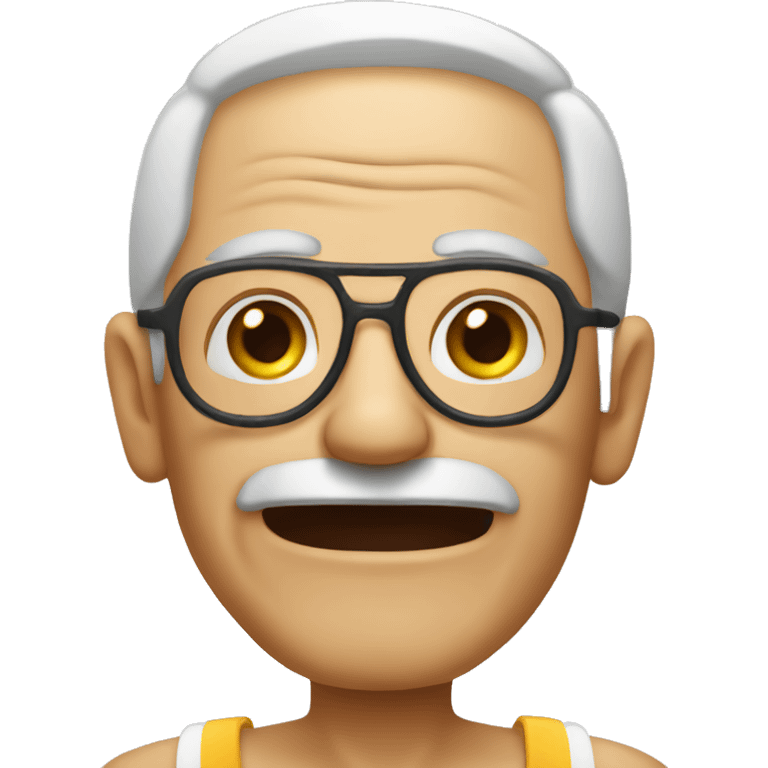 Old man on beach  emoji