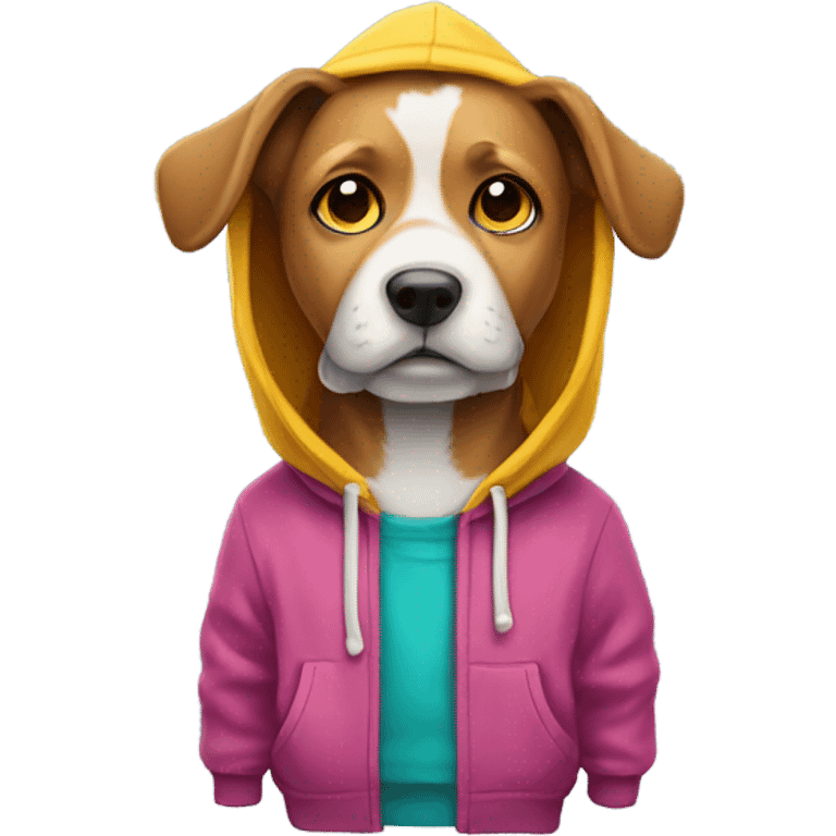 Dog with hoodie emoji