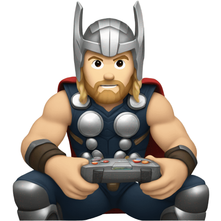 Thor playing video games emoji