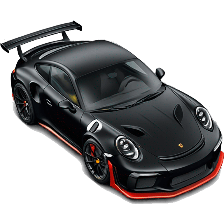 Black Porsche 992 GT3 RS with red details emoji