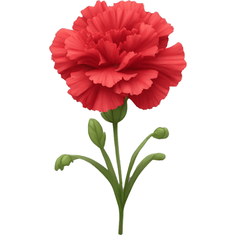 red head Carnation flower emoji