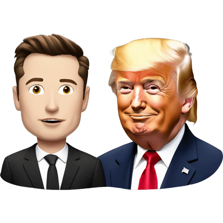 elon musk with donald trump  emoji